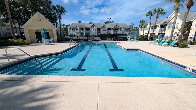 view of pool with a patio