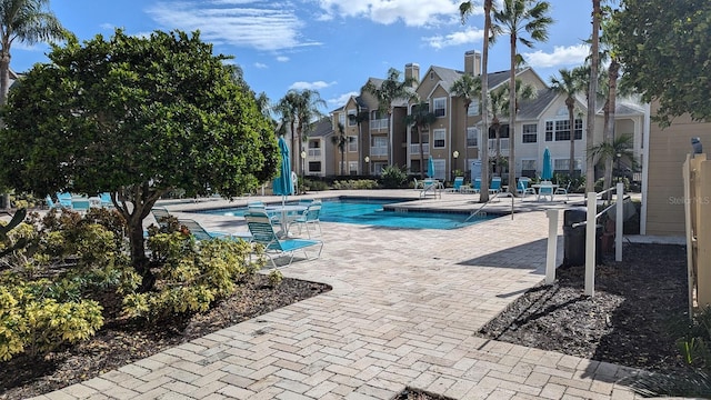 view of pool with a patio