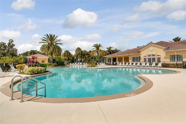 view of pool with a patio area