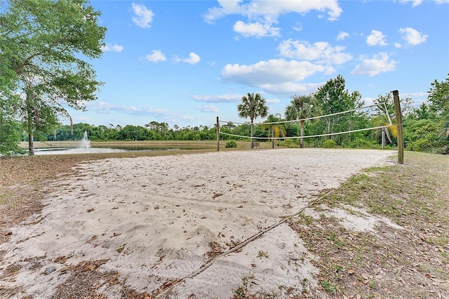 view of property's community with volleyball court