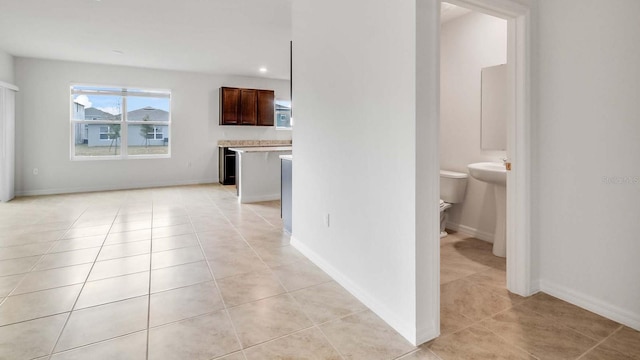 kitchen featuring light tile patterned floors