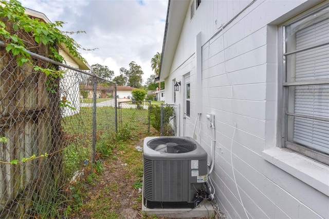 exterior details with central air condition unit