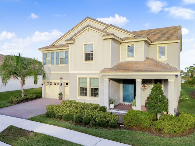 view of front of home featuring a garage