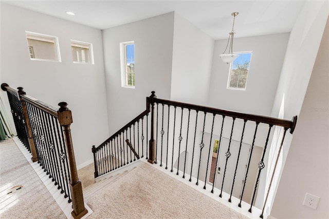 stairway with carpet