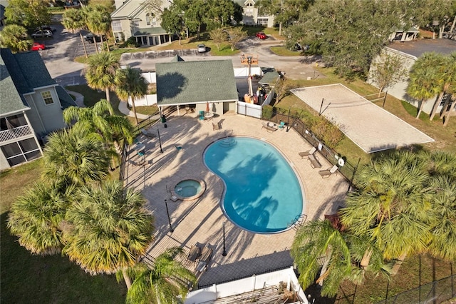 birds eye view of property