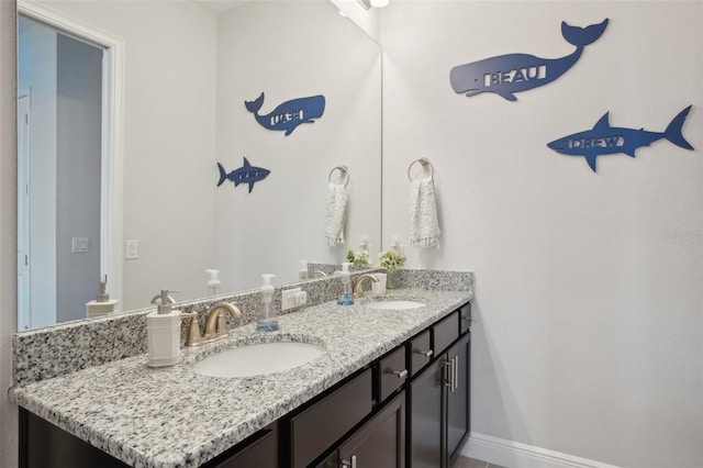 bathroom featuring vanity