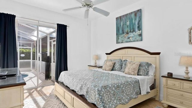 bedroom with ceiling fan