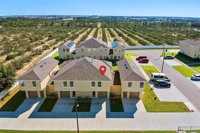 bird's eye view with a rural view