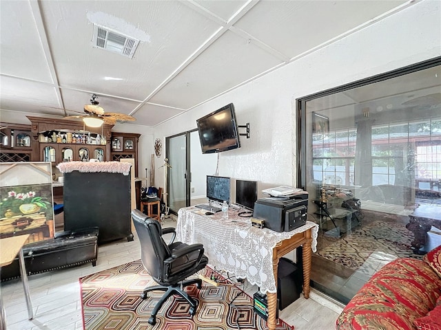 office featuring light hardwood / wood-style floors