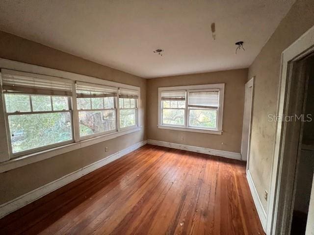 empty room with wood-type flooring