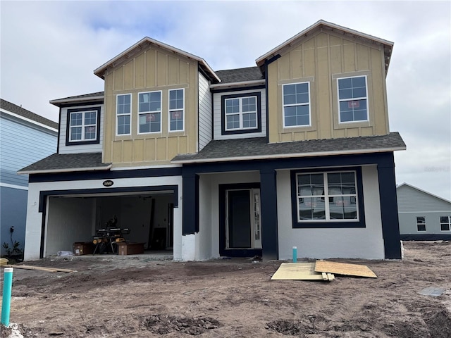 view of front of home featuring a garage