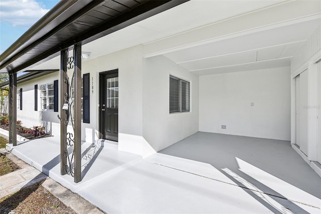 view of patio with a porch