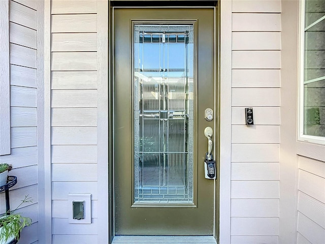 view of doorway to property