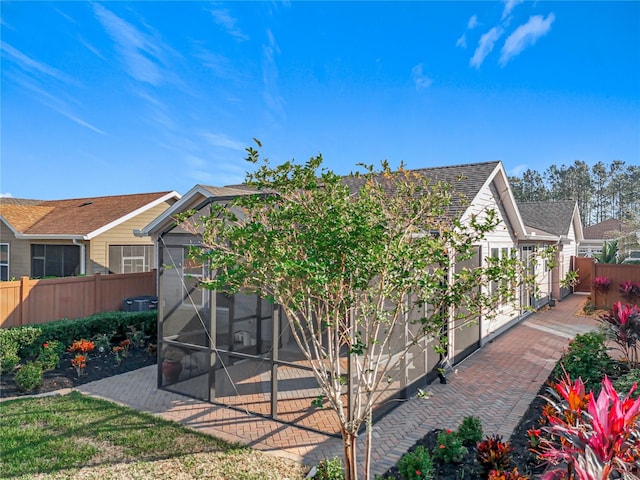 rear view of property with a patio