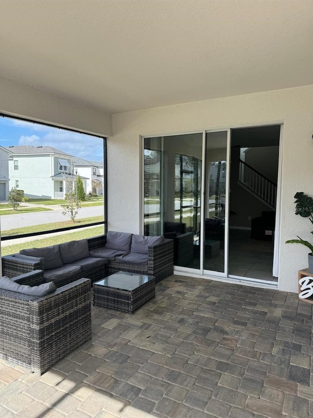 view of sunroom