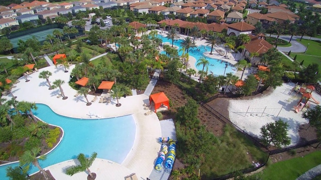 7400 Oakmoss Loop, Davenport, FL 33837 - aerial view of residential area with a pool area