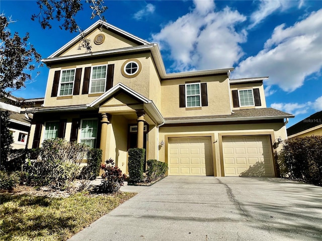 view of front of house featuring a garage