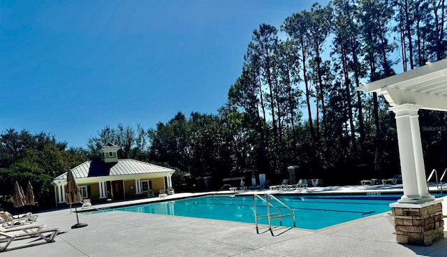 view of pool with a patio area