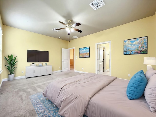 7508 Lake Albert Dr, Windermere, FL 34786 - carpeted bedroom featuring visible vents, ceiling fan, and baseboards