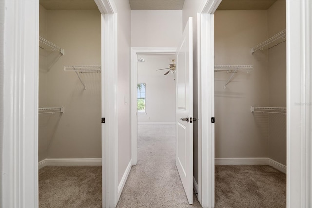 7508 Lake Albert Dr, Windermere, FL 34786 - spacious closet featuring ceiling fan and carpet flooring
