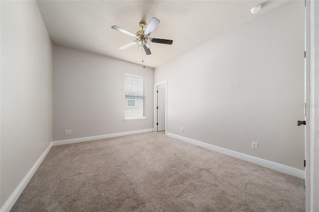 7508 Lake Albert Dr, Windermere, FL 34786 - carpeted empty room with a textured ceiling, ceiling fan, and baseboards