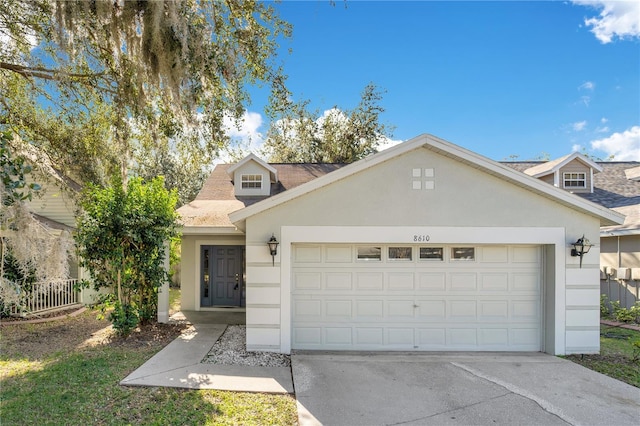 view of front facade with a garage