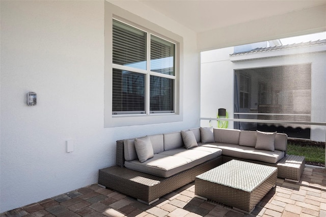 view of patio with outdoor lounge area