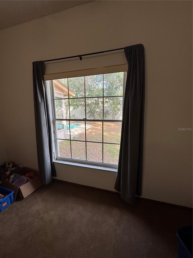 view of carpeted empty room