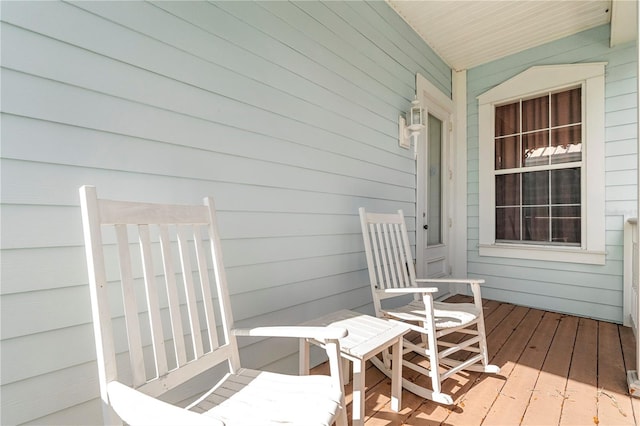 wooden deck with a porch