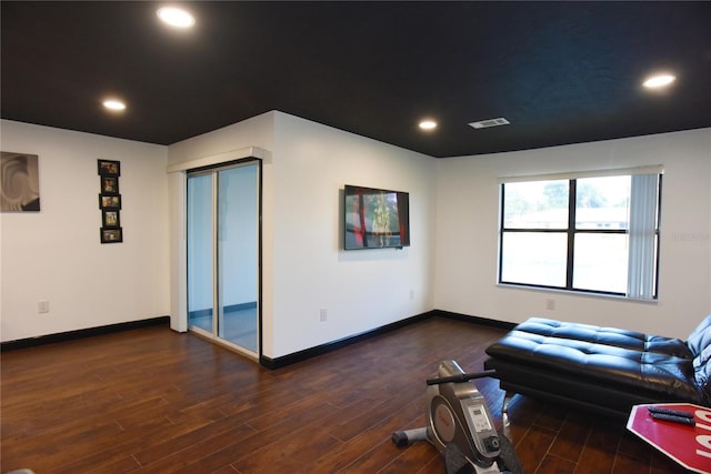 interior space featuring dark hardwood / wood-style floors