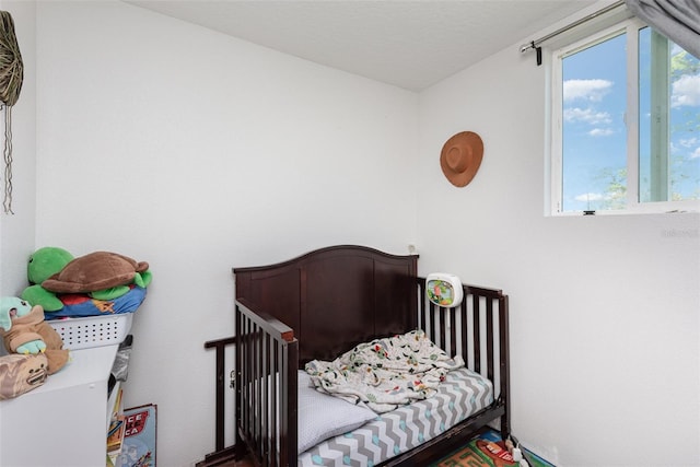 bedroom with a nursery area