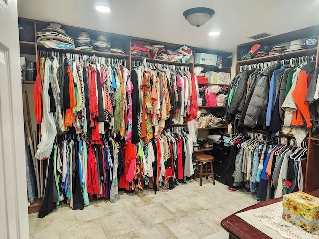 view of walk in closet