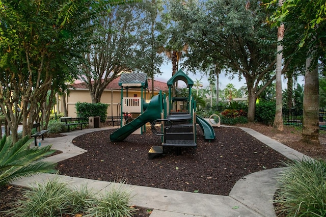 view of jungle gym