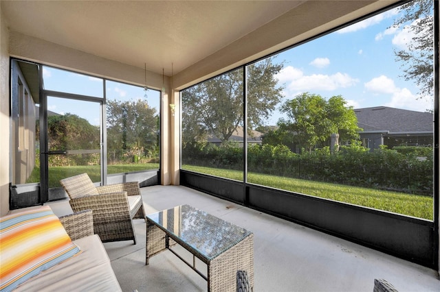 sunroom featuring a healthy amount of sunlight