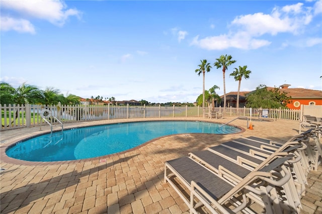 view of pool with a patio area