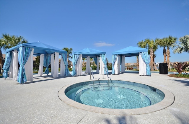 2468 Dubai St, Kissimmee, FL 34747 - view of swimming pool with a gazebo and a hot tub