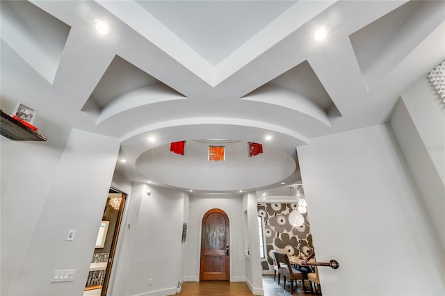 hallway featuring light hardwood / wood-style floors