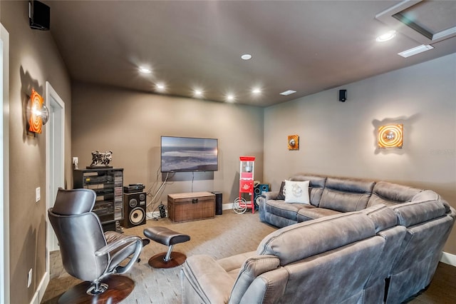 view of carpeted living room