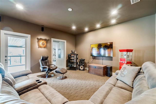 view of carpeted living room