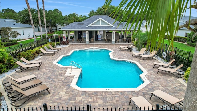 view of pool with a patio