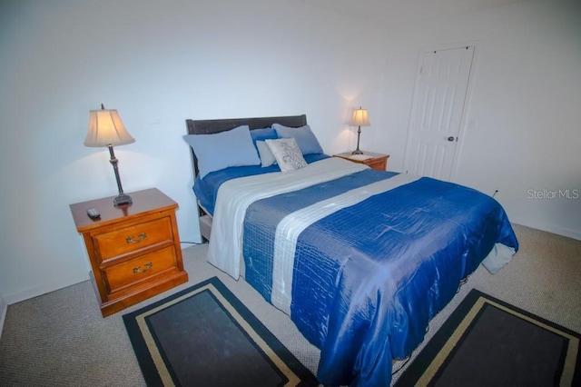 view of carpeted bedroom