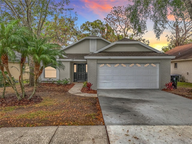 front of property featuring a garage