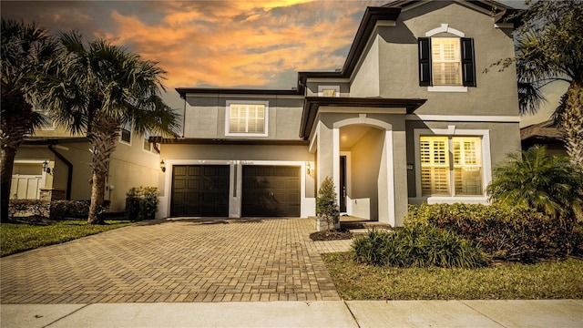 view of front of home featuring a garage