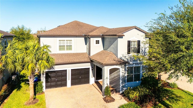 view of front of home featuring a garage