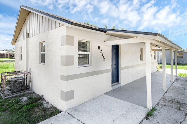 view of home's exterior featuring a patio