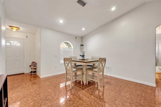 view of dining space