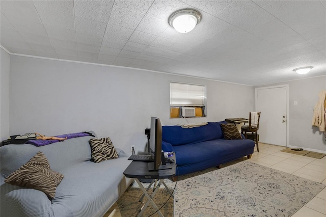 view of tiled living room