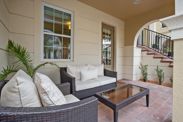 view of patio featuring outdoor lounge area