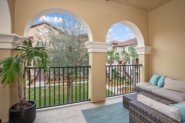 balcony featuring outdoor lounge area