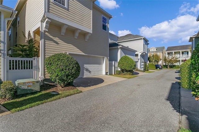 view of home's exterior featuring a garage